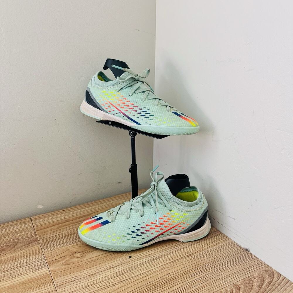Adidas X Speedportal.3 indoor soccer shoes Mint Green Boys Size 3
